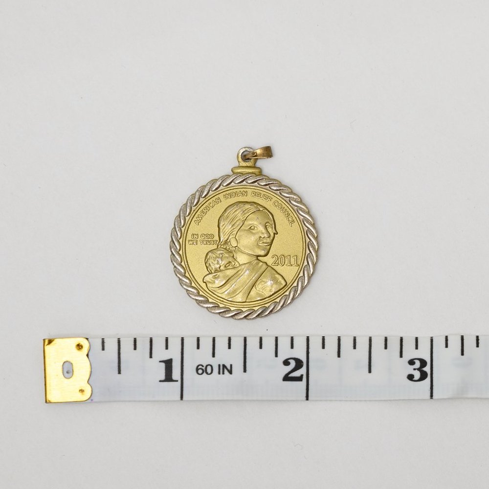 Sacagawea Dollar Coin Necklace Pendant
